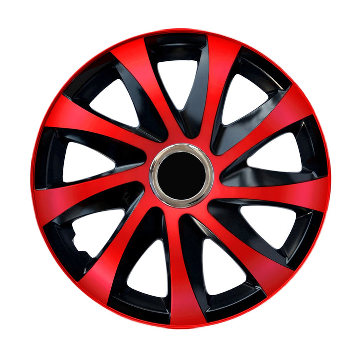 Univerzalne navlake za felge 15" NRM DRIFT Extra crveno/crne, 4 komada