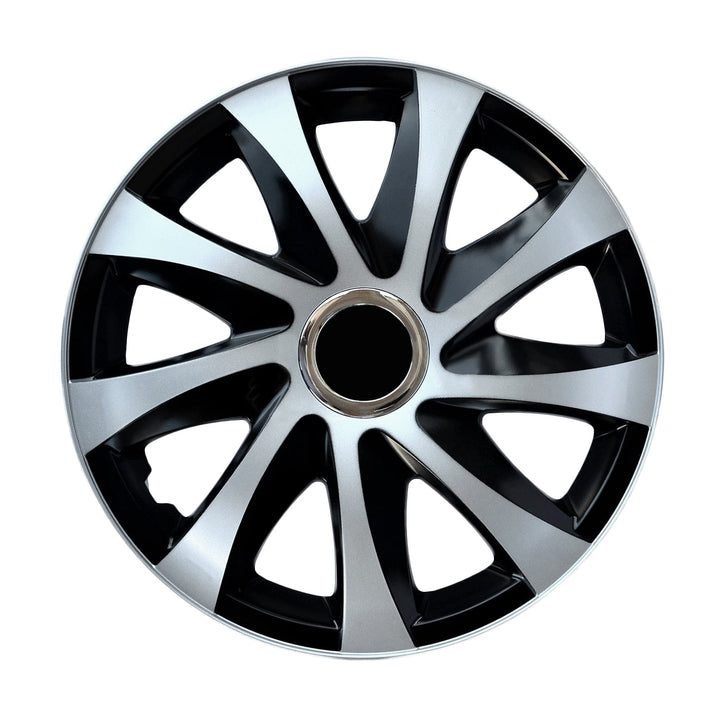 Univerzalne navlake za kotače 14" DRIFT Extra srebrno/crne, 4 komada