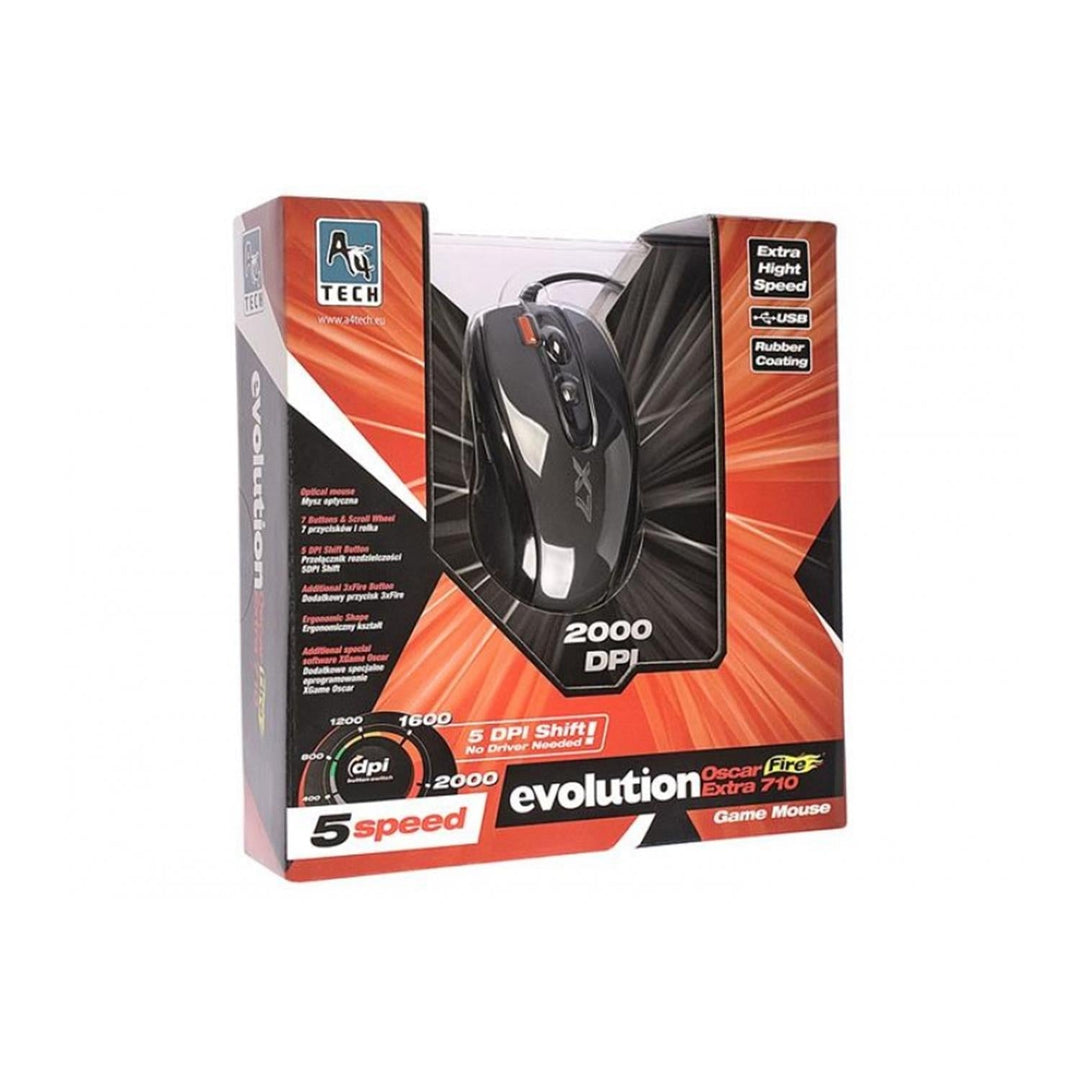 X710 XGame Extra Fire 2000DPI A4Tech crni Oscar miš
