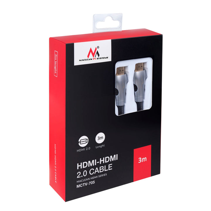 HDMI 2.0 4K UHD 3 m bakreni pleteni kabel 48-bitni