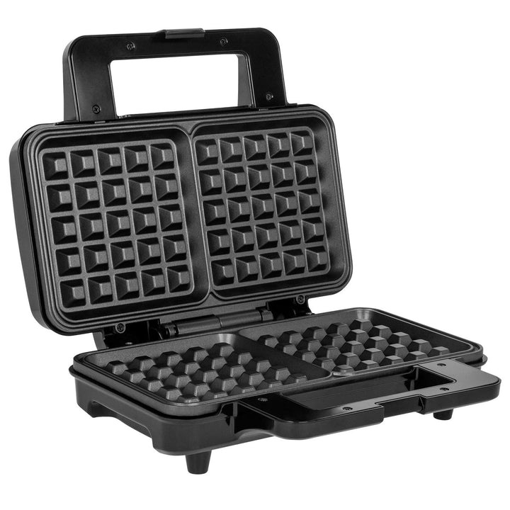 Teesa TSA3225 1000W Double Waffle Maker 1000W Teflon Coating Non Stick 2 Waffles Capac din oțel inoxidabil