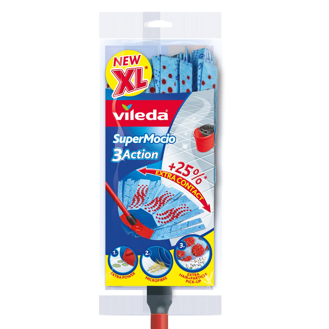 VILEDA SuperMocio 3 AKCIJSKA VELUROVANA TRAKA ZA MOP + DRŠKA