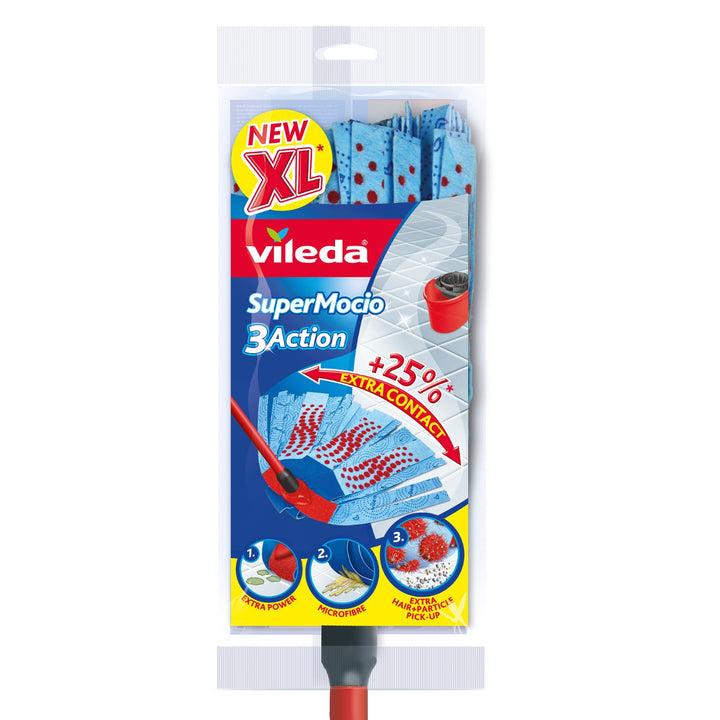 VILEDA SuperMocio 3 AKCIJSKA VELUROVANA TRAKA ZA MOP + DRŠKA