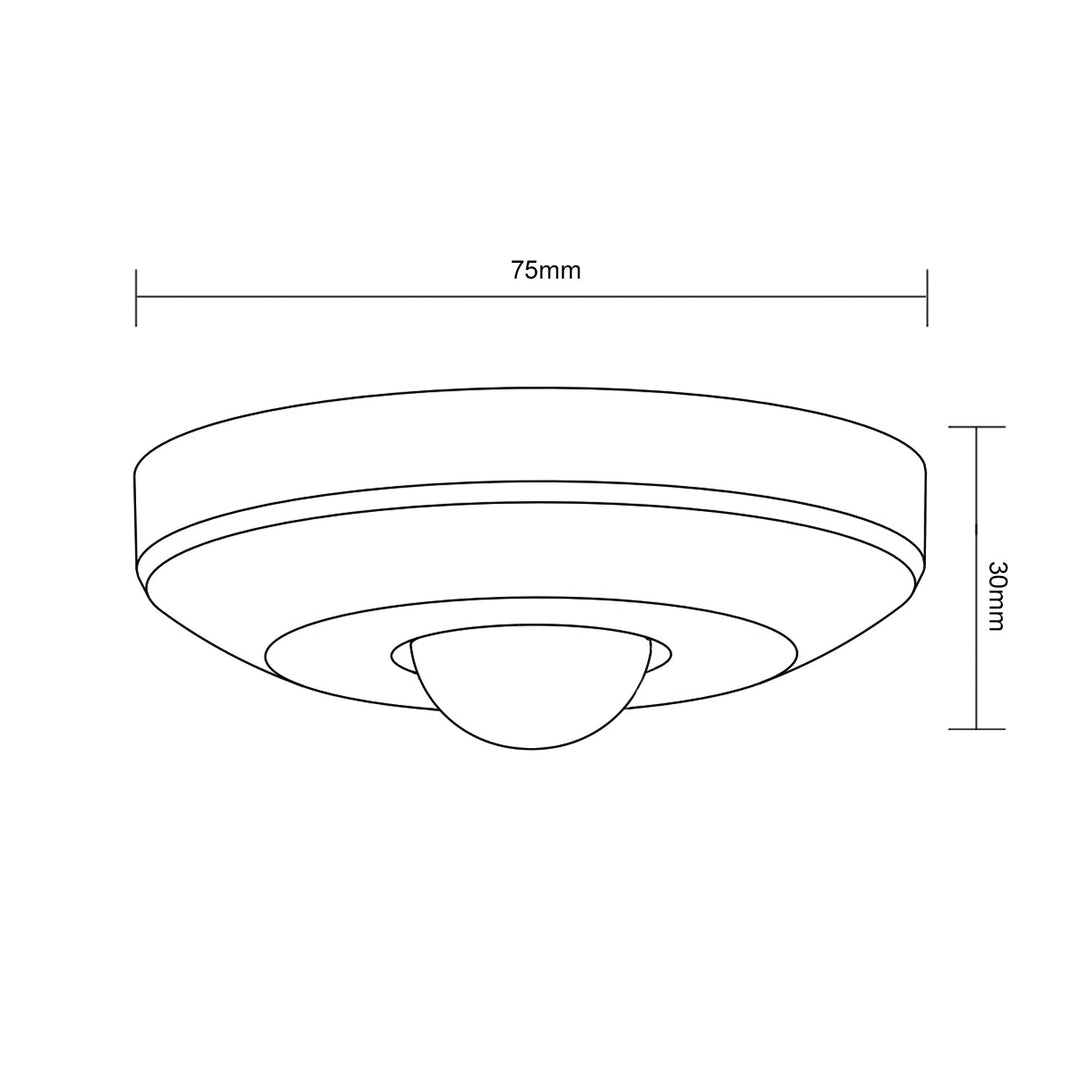 Maclean Energy MCE231 stropni PIR senzor pokreta, max. 100 W (LED), domet 6 m