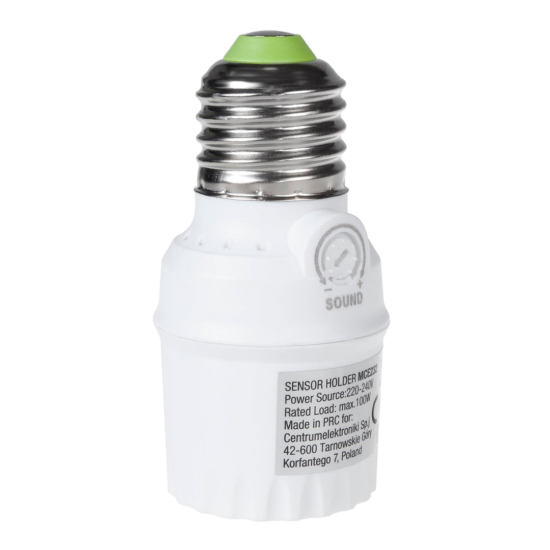 Maclean držač žarulje sa senzorom zvuka, E27 sa senzorom zvuka, max. 100 W, raspon 30 dB - 90 dB, MCE232