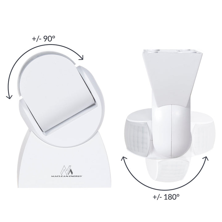 Infracrveni senzor pokreta s daljinskim upravljačem IP65, max 800 W (žarulja sa žarnom niti), max 1200 W (LED) MCE241 Maclean Energy