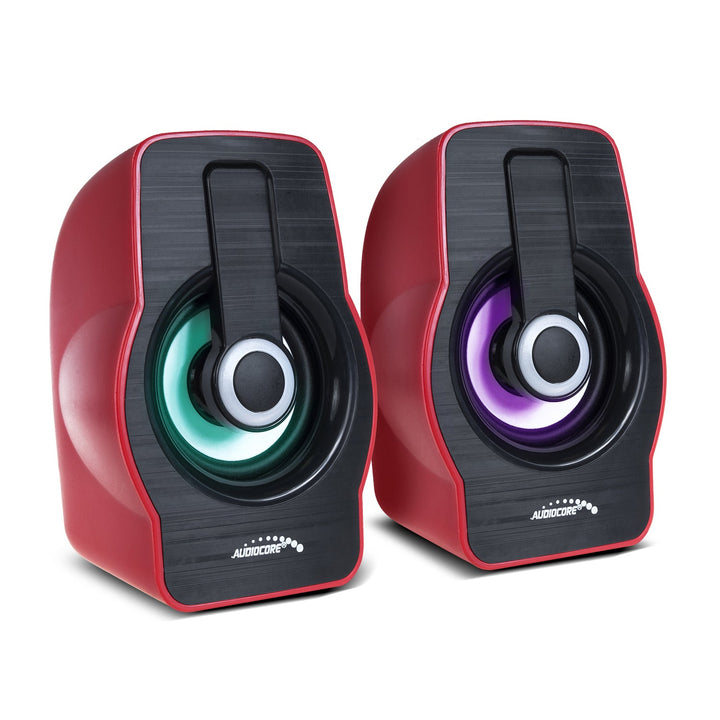 6W USB računalni zvučnici crno/crveni Audiocore AC855 R