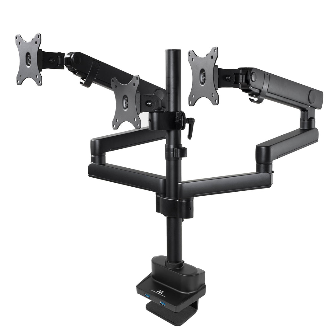 Maclean stolni nosač za 3 LCD monitora, VESA 75x75 i 100x100, 2x USB 3.0, 17-27", 3x7 kg, MC-811