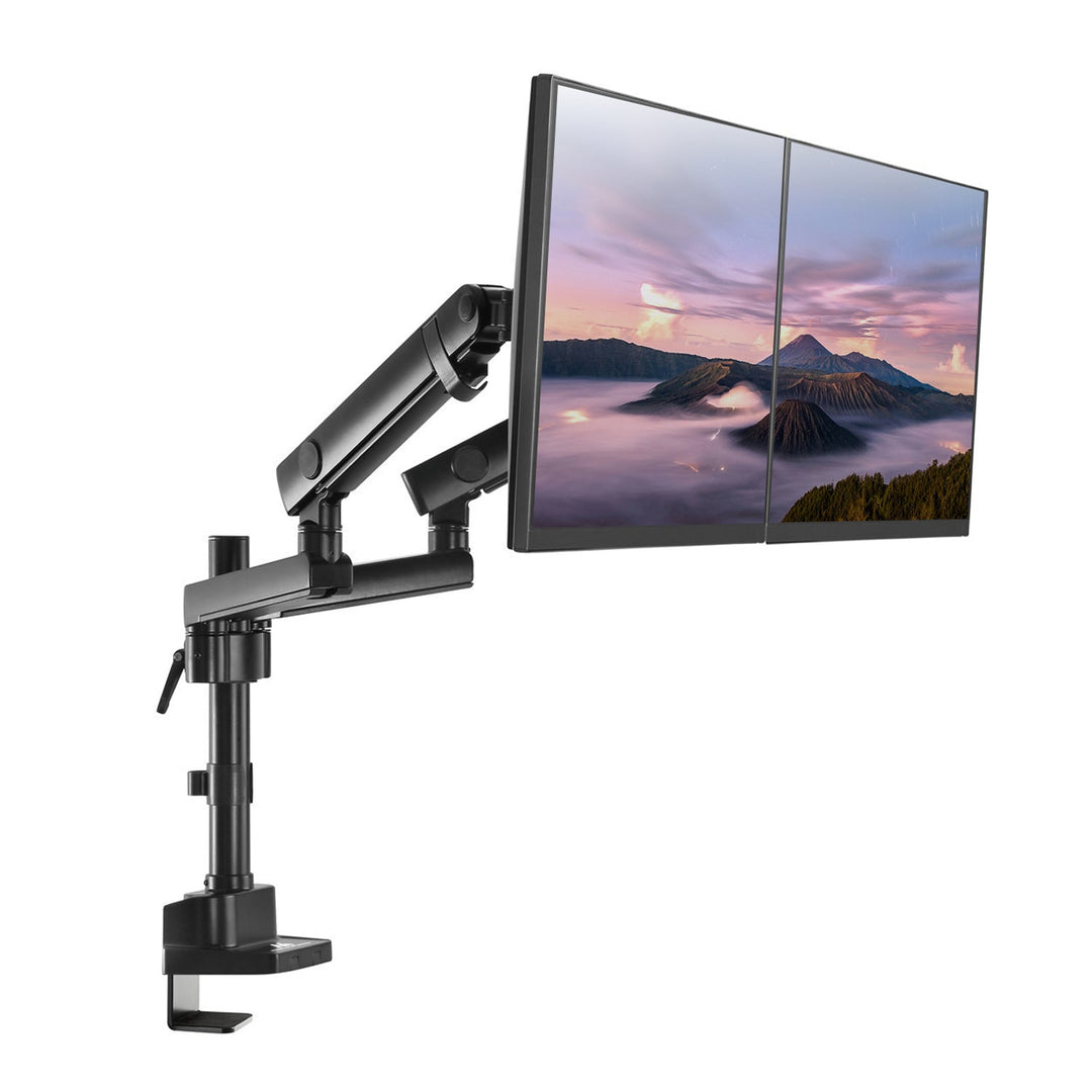 Maclean nosač, stolni nosač za 2 LCD monitora, Vesa 75x75 i 100x100, 17-32", 2x8 kg, MC-812