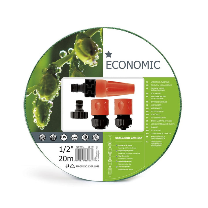 Vrtni set: 20 m crijevo promjera 1/2" plus Cellfast Economic prskalica