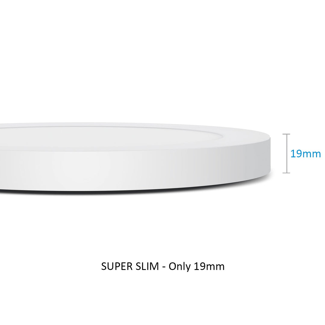 6-u-1 LED stropna ploča, ugradbena, ultra-tanka, 18 W, 3 boje (topla bijela, neutralna bijela, hladna bijela), Led4U LD130 s ugrađenim napajanjem