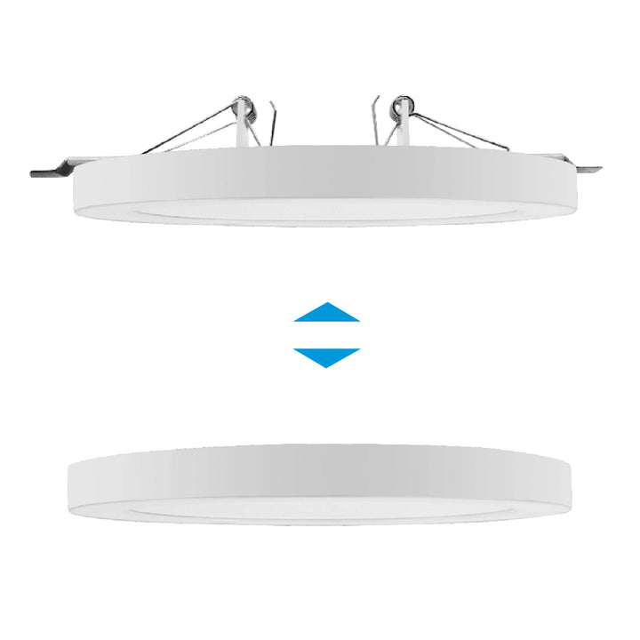 6-u-1 LED stropna ploča, ugradbena, ultra-tanka, 18 W, 3 boje (topla bijela, neutralna bijela, hladna bijela), Led4U LD130 s ugrađenim napajanjem