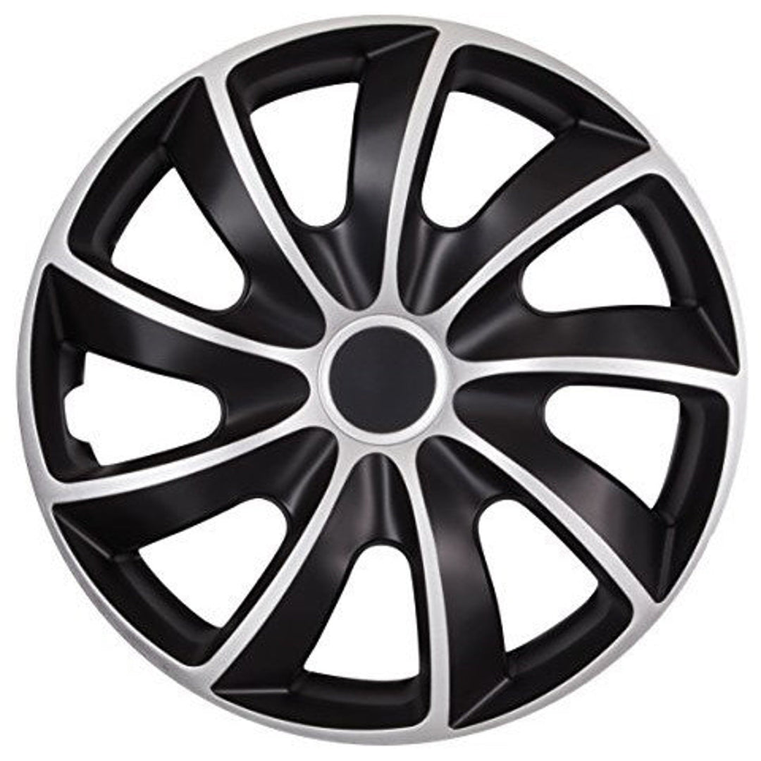 Univerzalne navlake za kotače 13" NRM QUAD BICOLOR crna i srebrna, 4 komada