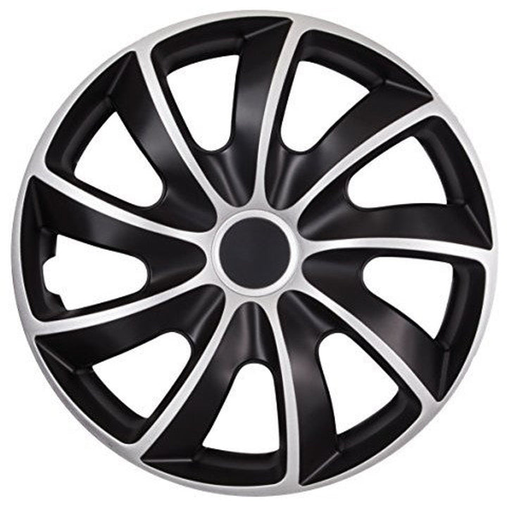 Univerzalne navlake za kotače 13" NRM QUAD BICOLOR crna i srebrna, 4 komada