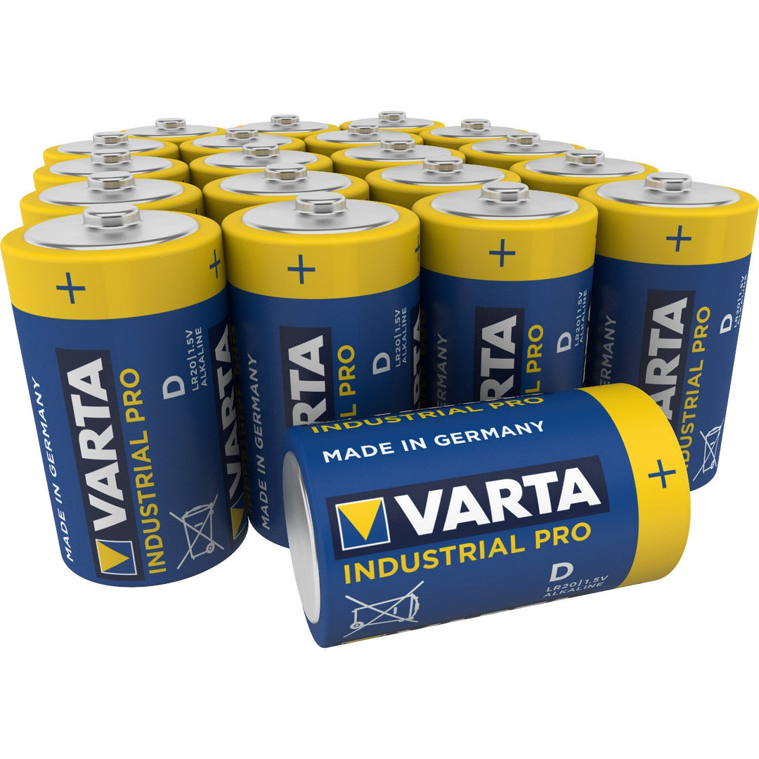20x Varta Industrial R20/D alkalne baterije Folija