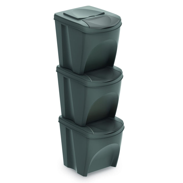 Sortibox set 3x25L siva kanta za razdvajanje otpada