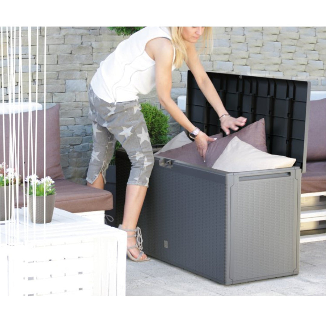 Cutie de grădină Boxe Rato Plus 290L antracit, scaun