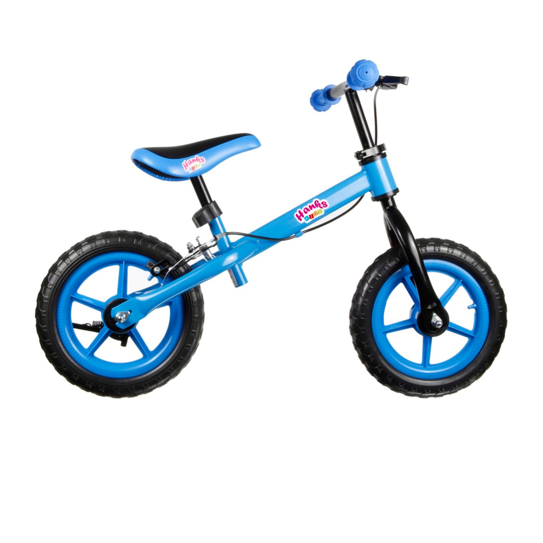 HanksKids Bicicletă sigură cu frână Bicicletă de fond Blue BB-SAFE-12B