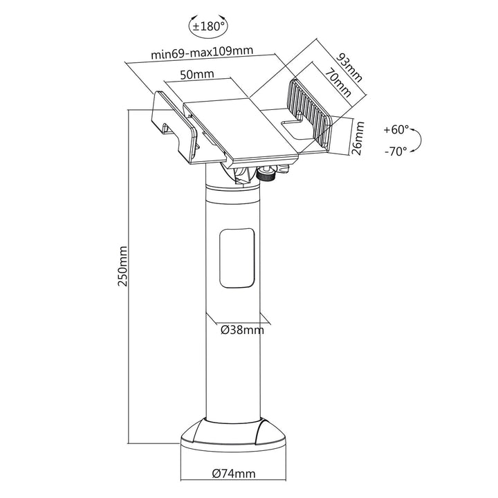 Nosač za POS terminal, Maclean Brackets MC-847 univerzalni