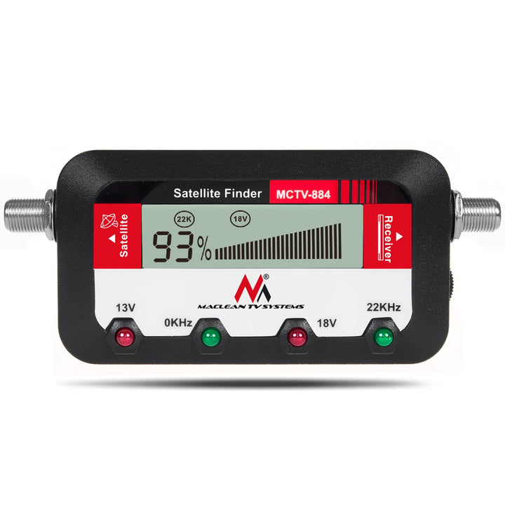 Maclean MCTV-884 digitalni satelitski mjerač, 25 cm F-F kabel