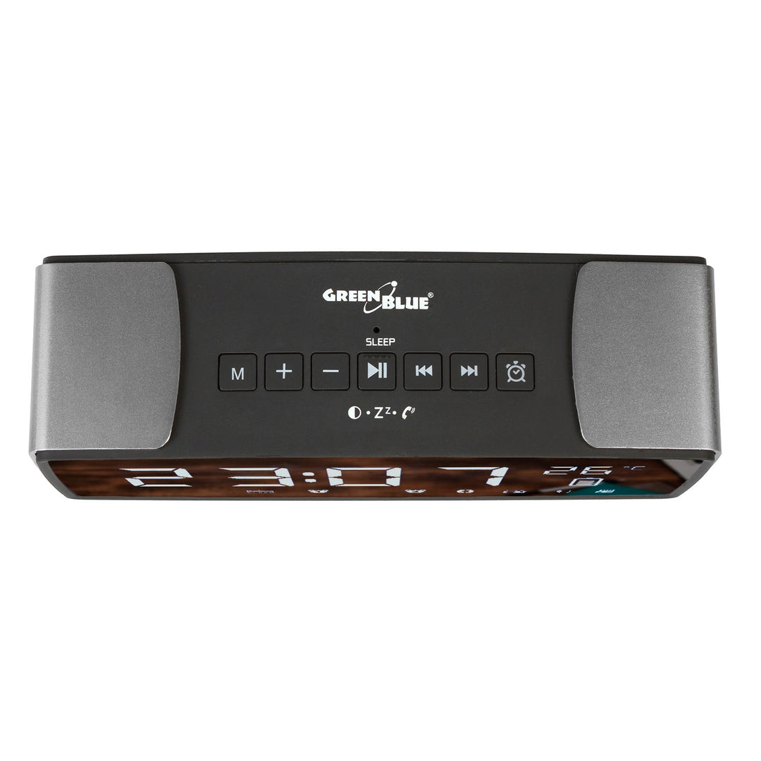 Bluetooth 4.2 radio-budilica, FM, aux-in, 6 W, temperatura, alarm, sat, 2200 mAh baterija GreenBlue GB200