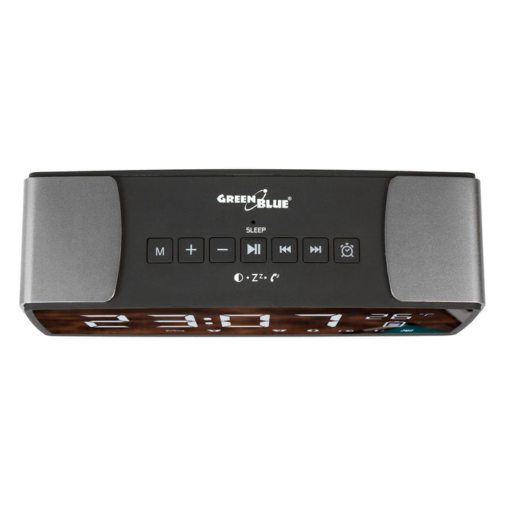 Bluetooth 4.2 radio-budilica, FM, aux-in, 6 W, temperatura, alarm, sat, 2200 mAh baterija GreenBlue GB200