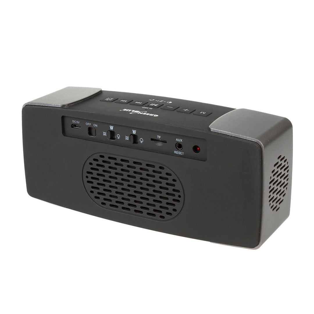 Bluetooth 4.2 radio-budilica, FM, aux-in, 6 W, temperatura, alarm, sat, 2200 mAh baterija GreenBlue GB200
