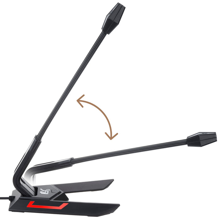 USB gaming mikrofon s LED-om za YouTube streaming, osjetljivost 1,5 m, 21 dB + 3 dB, NanoRS RS710
