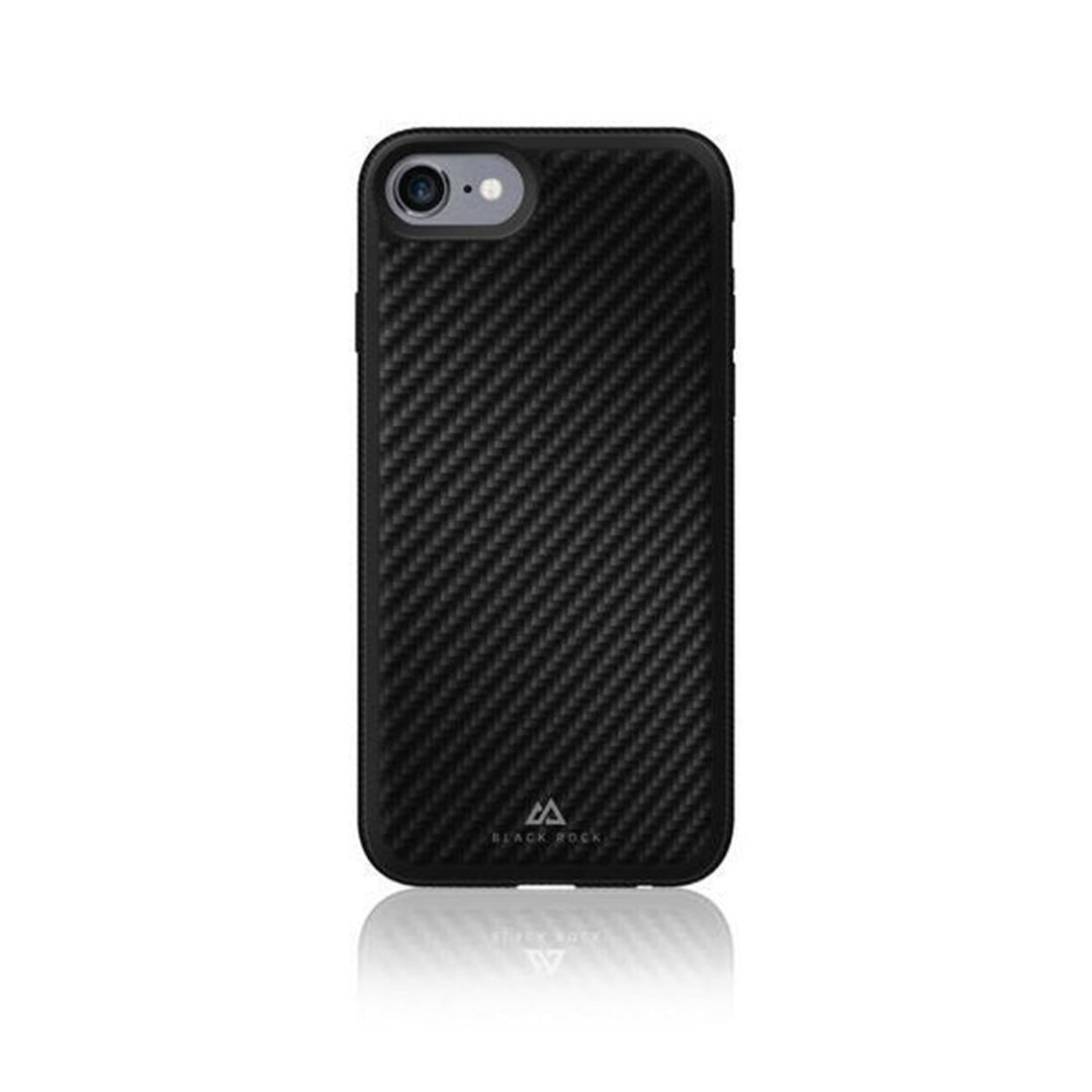 Carcasa telefon pentru iPhone 6/6S/7/8, Material Case Real Carbon, negru