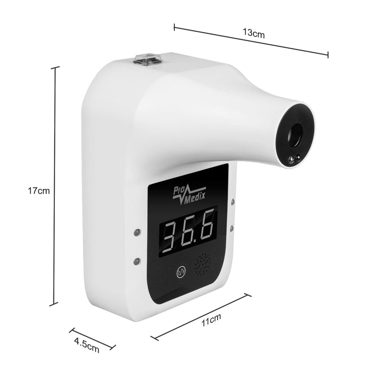 Promedix PR-685 nekontaktni infracrveni zidni termometar mjeri tjelesnu temperaturu (čelo, zapešće).