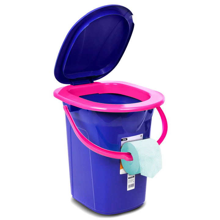GreenBlue GB320BR tamnoplavi i ružičasti prijenosni WC