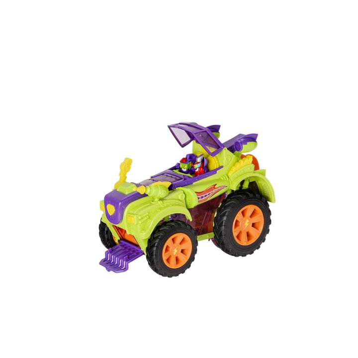 Super Zings Vehicul de răufăcători Monster Roller și 2 figuri