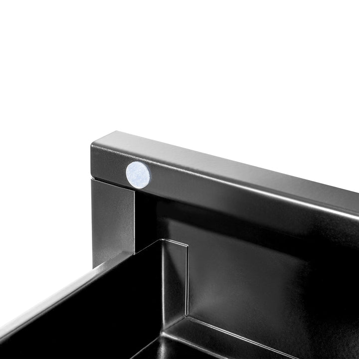 Ergonomski crni organizator ladica ispod stola Maclean MC-875, nosivost do 5 kg