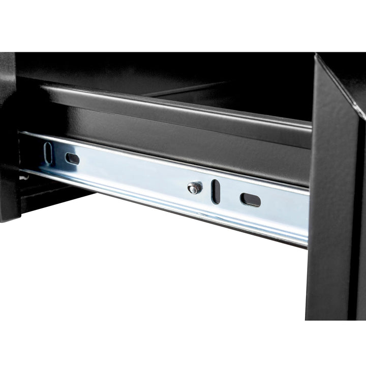 Ergonomski crni organizator ladica ispod stola Maclean MC-875, nosivost do 5 kg