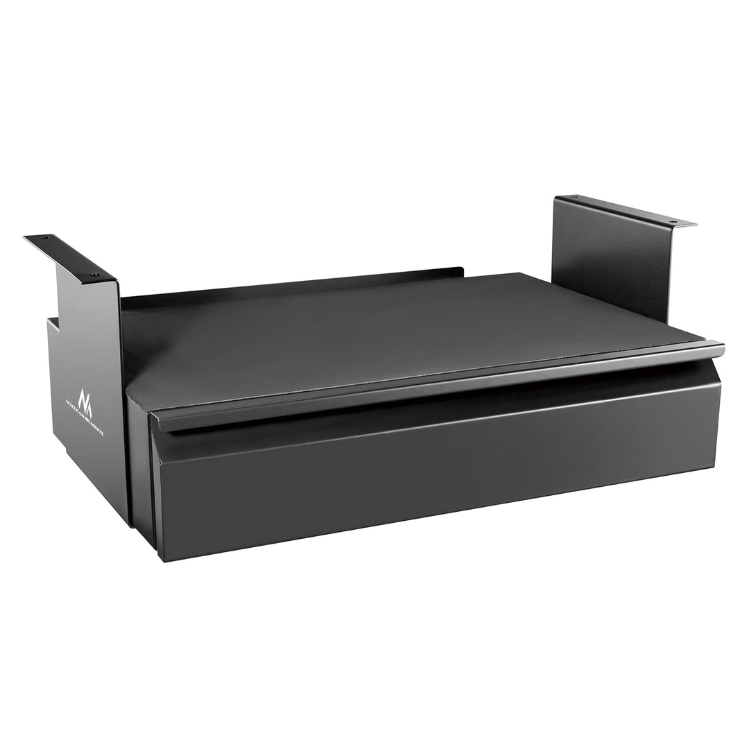 Ergonomski crni organizator ladica ispod stola Maclean MC-875, nosivost do 5 kg