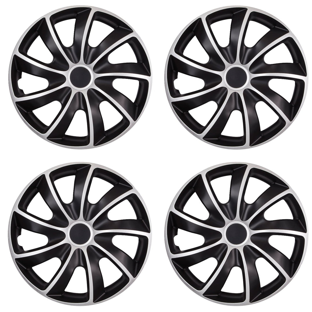 NRM QUAD BICOLOR SILVER BLACK crno-srebrni set poklopaca za kotače 17&