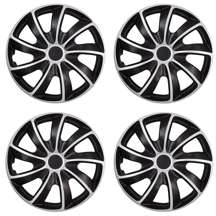 NRM QUAD BICOLOR SILVER BLACK crno-srebrni set poklopaca za kotače 17&