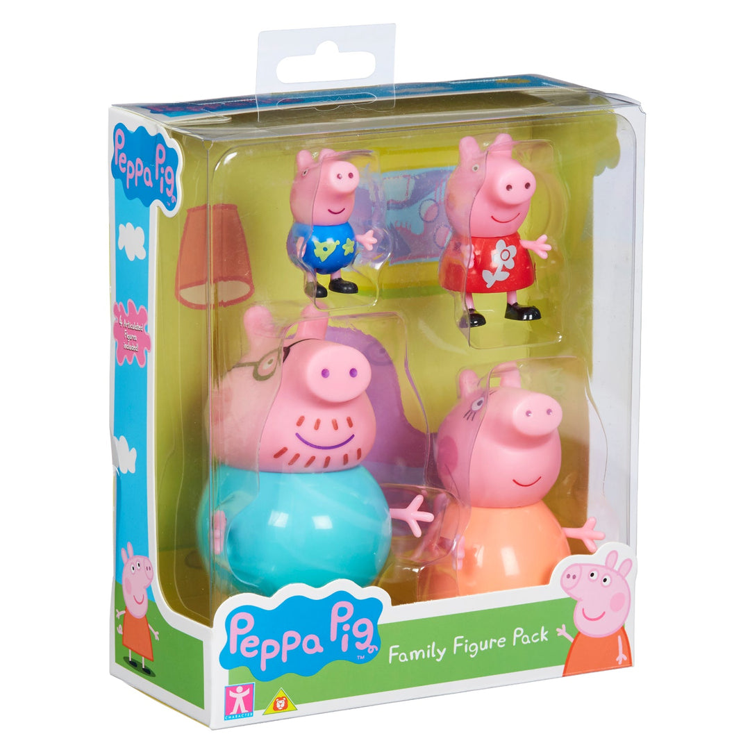 Peppa Pig - Set de 4 figurine de familie Peppa Pig George Tată Mamă Mamă