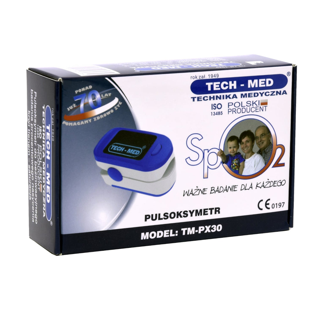 Tech-Med TM-PX30 pulsni oksimetar, crni OLED zaslon