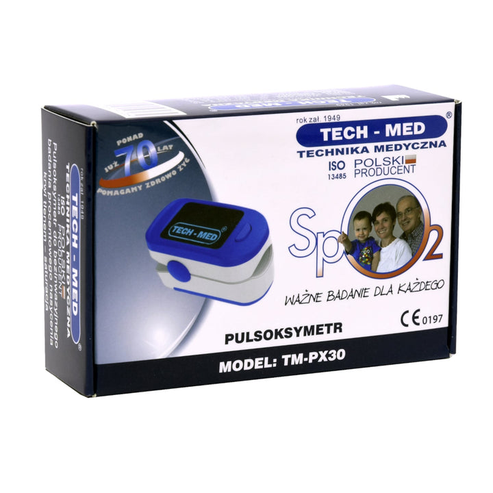 Tech-Med TM-PX30 pulsni oksimetar, crni OLED zaslon