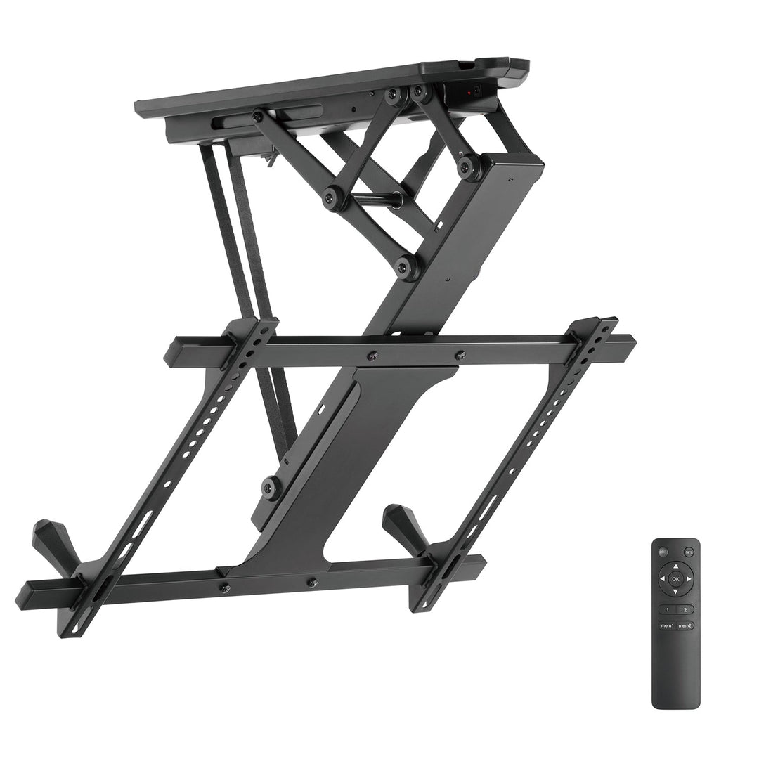 Električni stropni nosač za TV za kosih zidova, 32"-70", max. 35 kg, Maclean MC-880 daljinski upravljač, max. VESA 600x411