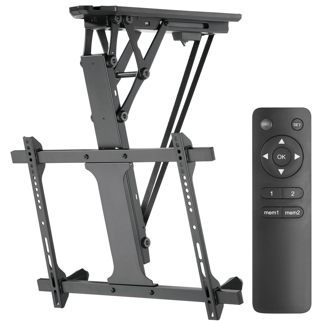 Električni stropni nosač za TV za kosih zidova, 32"-70", max. 35 kg, Maclean MC-880 daljinski upravljač, max. VESA 600x411