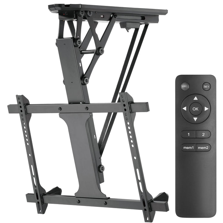 Električni stropni nosač za TV za kosih zidova, 32"-70", max. 35 kg, Maclean MC-880 daljinski upravljač, max. VESA 600x411