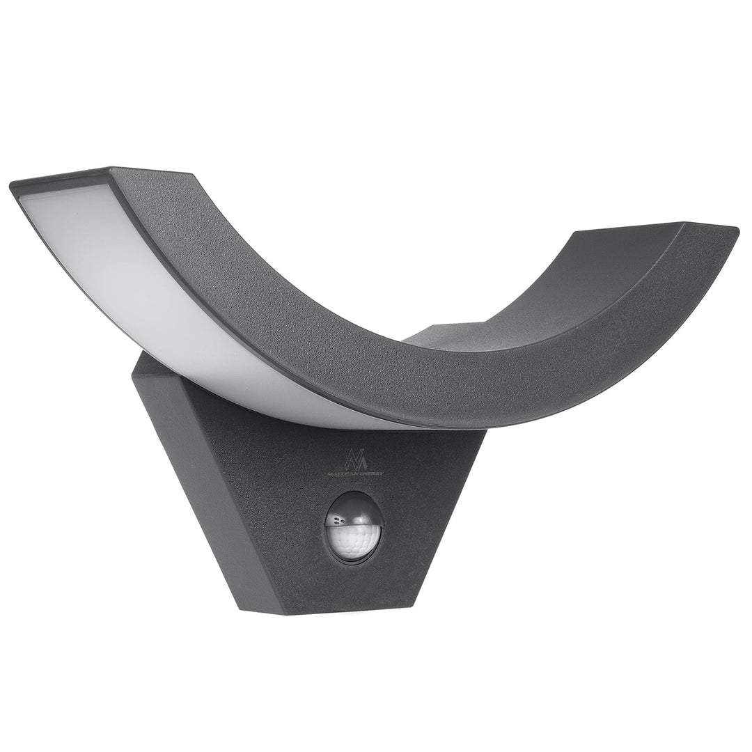 LED lampa s infracrvenim senzorom pokreta MCE290 GR 800 lm 10 W IP54 Maclean Energy, siva