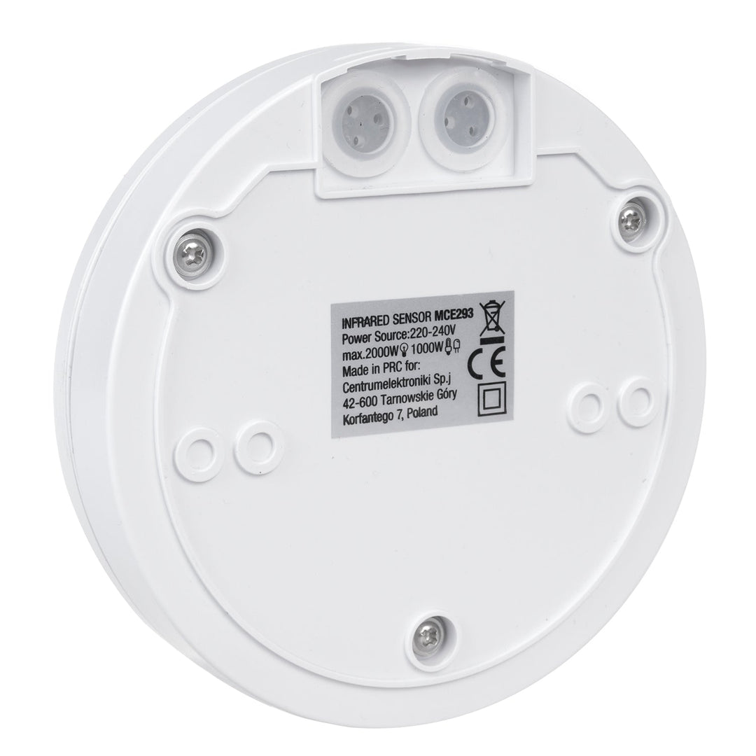IP65 ravni infracrveni senzor pokreta za vanjsku upotrebu Maclean Energy MCE293 domet 8 m, maksimalno opterećenje 2000 W