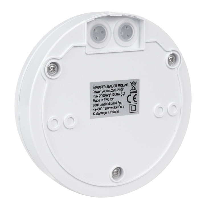IP65 ravni infracrveni senzor pokreta za vanjsku upotrebu Maclean Energy MCE293 domet 8 m, maksimalno opterećenje 2000 W