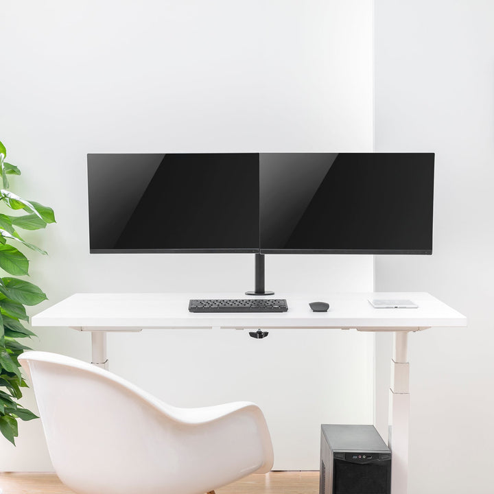 Maclean MC-884 stolni nosač za 2 LCD monitora, 17–32", 2 x 8 kg (maks. 16 kg), VESA 75×75 i 100×100