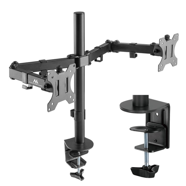 Maclean MC-884 stolni nosač za 2 LCD monitora, 17–32", 2 x 8 kg (maks. 16 kg), VESA 75×75 i 100×100