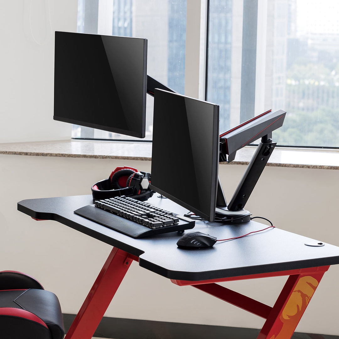 Gaming nosač za 2 LCD monitora NanoRS RS887 17-32" 2x 8 kg (max. 16 kg) VESA 75x75 i 100x100
