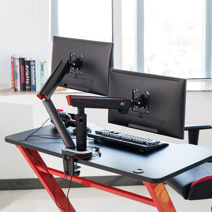 Gaming nosač za 2 LCD monitora NanoRS RS887 17-32" 2x 8 kg (max. 16 kg) VESA 75x75 i 100x100